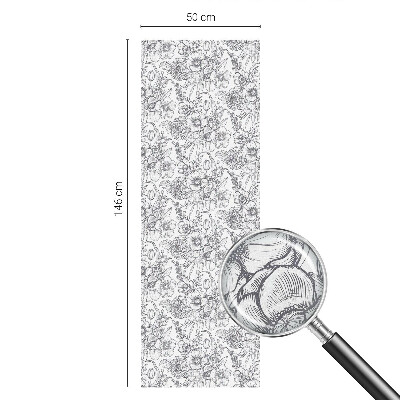 Neprůhledná fólie na sklo dveří Floristická elegance