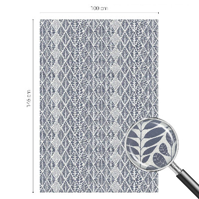 Privátní fólie na okno vitráž Vzorované listy