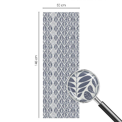 Privátní fólie na okno vitráž Vzorované listy