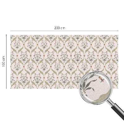 Dekorativní mléčná fólie na sklo Květinový vzor