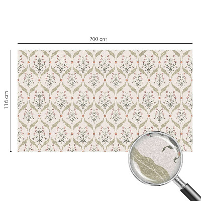 Dekorativní mléčná fólie na sklo Květinový vzor