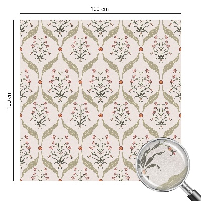 Dekorativní mléčná fólie na sklo Květinový vzor