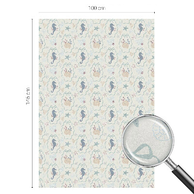 Neprůhledná fólie na sklo dveří Mořští koníci