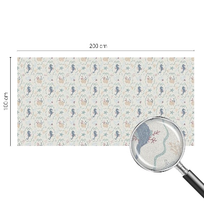 Neprůhledná fólie na sklo dveří Mořští koníci