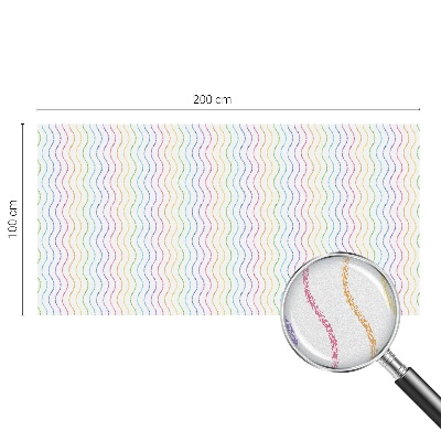 Dekorativní mléčná fólie na sklo Duhové čáry