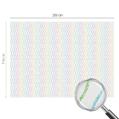 Dekorativní mléčná fólie na sklo Duhové čáry