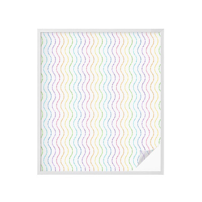 Dekorativní mléčná fólie na sklo Duhové čáry