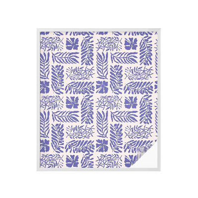 Privátní fólie na okno vitráž Rostlinné vzory