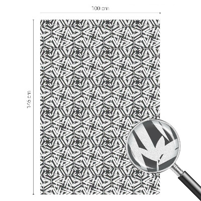 Privátní fólie na okno vitráž Geometrické listy