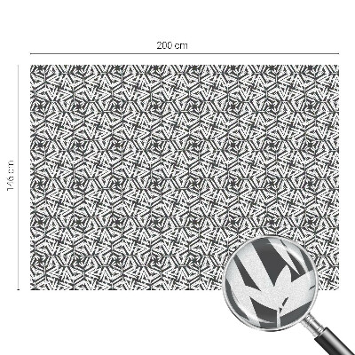 Privátní fólie na okno vitráž Geometrické listy