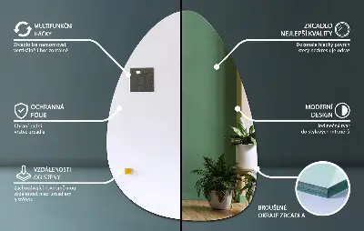 Organické zrcadlo dekorativní prvek na stěnu
