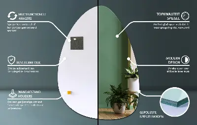 Organické zrcadlo dekorativní prvek na stěnu