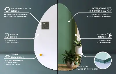 Organické zrcadlo dekorativní prvek na stěnu