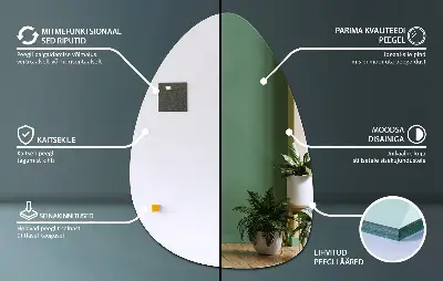 Organické zrcadlo dekorativní prvek na stěnu