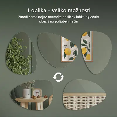 Organické zrcadlo dekorativní prvek na stěnu