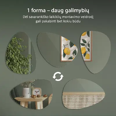 Organické zrcadlo dekorativní prvek na stěnu