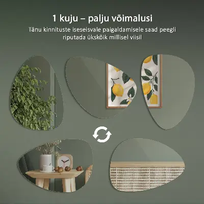 Organické zrcadlo dekorativní prvek na stěnu