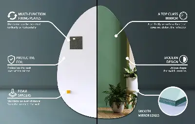 Organické zrcadlo dekorativní prvek na stěnu