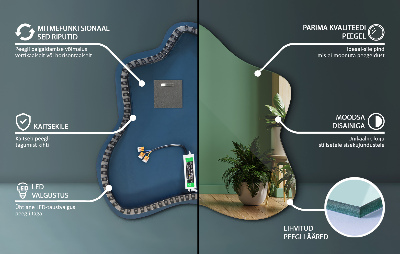 Zrcadlo ve tvaru skvrny s LED podsvícením