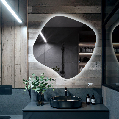 Organické zrcadlo s LED moderní doplněk