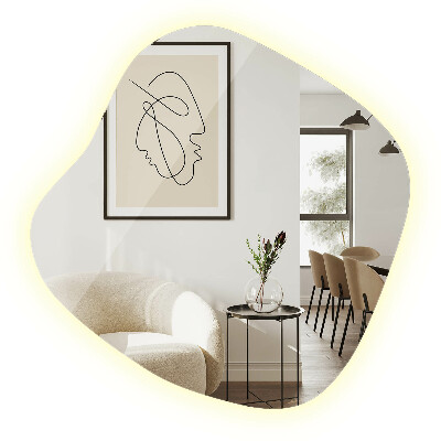 Organické zrcadlo s LED moderní doplněk