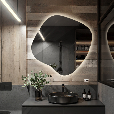 Organické zrcadlo s LED moderní doplněk