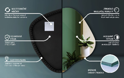 Organické zrcadlo s LED moderní doplněk