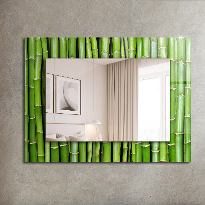Zrkadlo rám s potlačou Zelené bambusové stonky