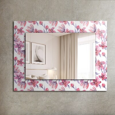 Dekoračné zrkadlo Květiny akvarelový vzor