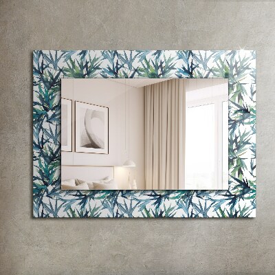 Dekoračné zrkadlo Bambusové listy akvarel