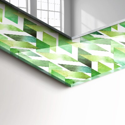 Ozdobné zrkadlo Zelený geometrický vzor