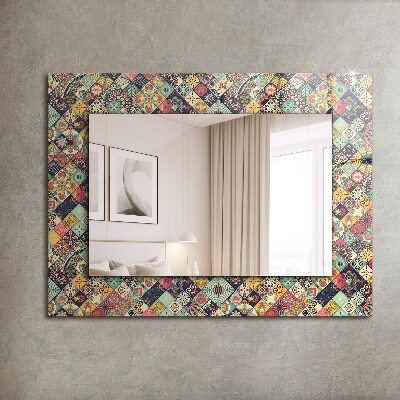 Zrkadlo s motívom Barevné patchworkové vzory