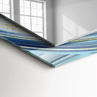 Zrkadlo s motívom Abstraktní modré vlny