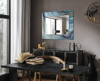 Zrkadlo s motívom Abstraktní modré vlny