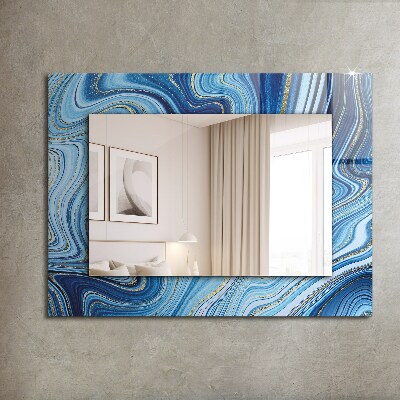 Ozdobné zrkadlo Abstraktní modrý vzor