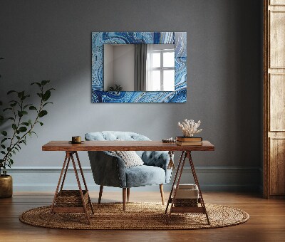 Ozdobné zrkadlo Abstraktní modrý vzor