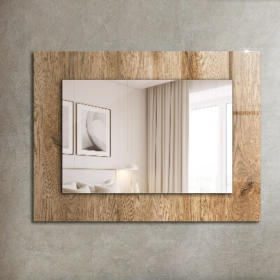 Dekoračné zrkadlo na stenu Dřevěná textura