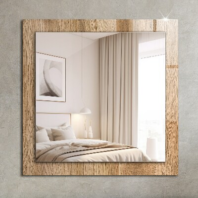 Dekoračné zrkadlo na stenu Dřevěná textura