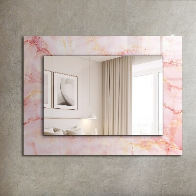 Dekoračné zrkadlo Růžový mramorový vzor