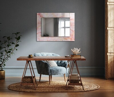 Dekoračné zrkadlo Růžový mramorový vzor