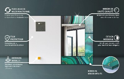 Zrkadlo s motívom Geometrické vzory dřeva