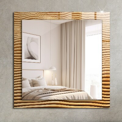 Zrkadlo s potlačeným rámom Vlny dřeva