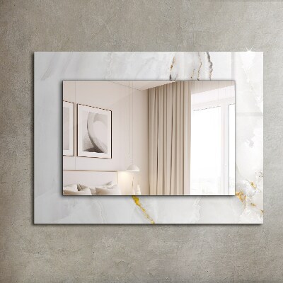 Dekoračné zrkadlo na stenu Vzor bílého mramoru