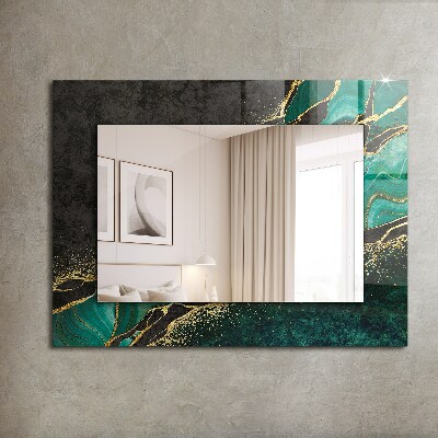 Dekoračné zrkadlo Zelené abstraktní vzory
