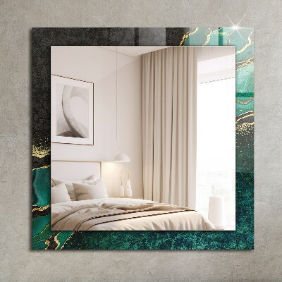 Dekoračné zrkadlo Zelené abstraktní vzory