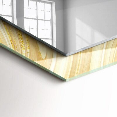 Zrkadlo s potlačeným rámom Žluté abstraktní linie
