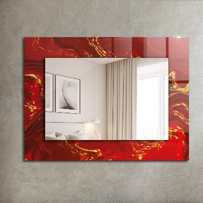 Dekoračné zrkadlo Abstraktní červená barva