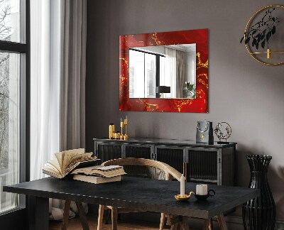 Dekoračné zrkadlo Abstraktní červená barva