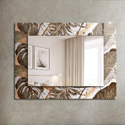 Zrkadlo s motívom Listy s tropickým vzorem