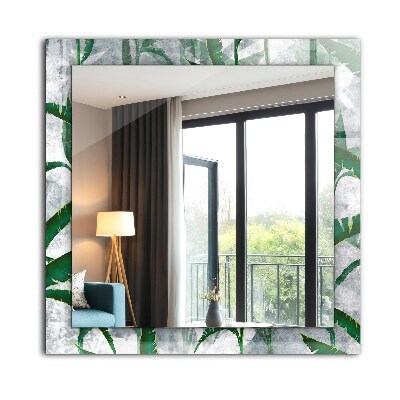 Ozdobné zrkadlo Zelené listy rostlin